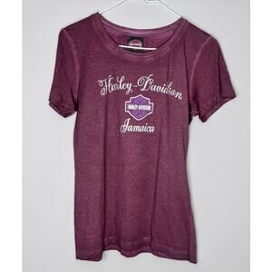 Harley Davidson Jamaica Graphic Tee Purple S Women’s NWOT